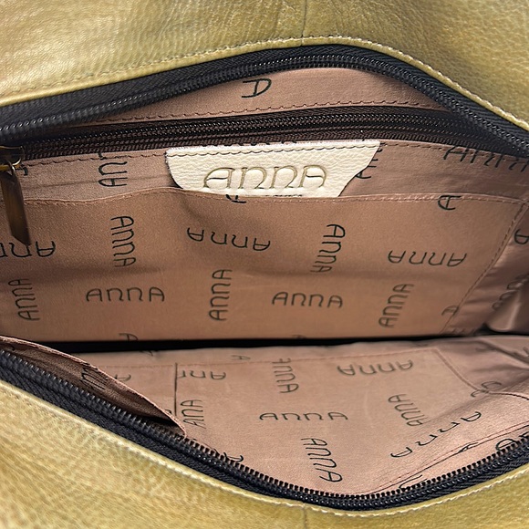 Anuschka Anna Beautiful Gray Flowers & Butterflies Shoulder Purse Bag w/ Wallet - Picture 9 of 14